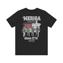 Load image into Gallery viewer, Commandos In Chief© Unisex Adult Tee - PLAID, GHOST &#39;N CAMO (Backside, Black, Short Sleeve)
